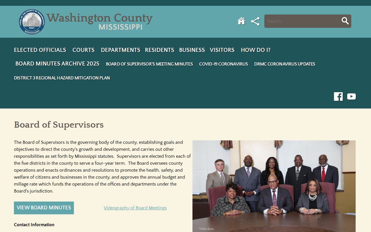 Washington County court calendar context shown beside the county board meeting schedule