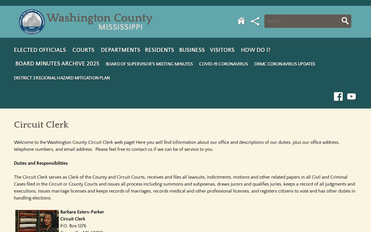 Washington County court docket Circuit Clerk office information