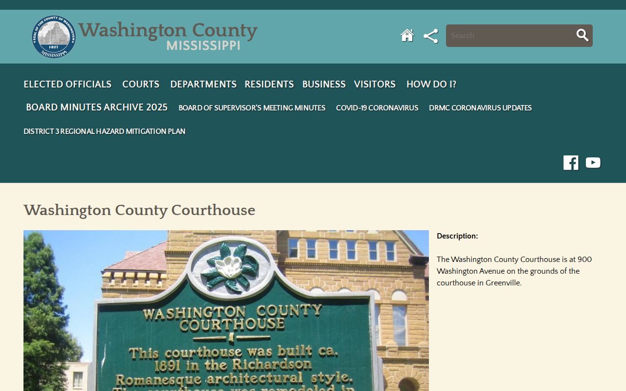 Washington County court docket historic courthouse at 900 Washington Avenue